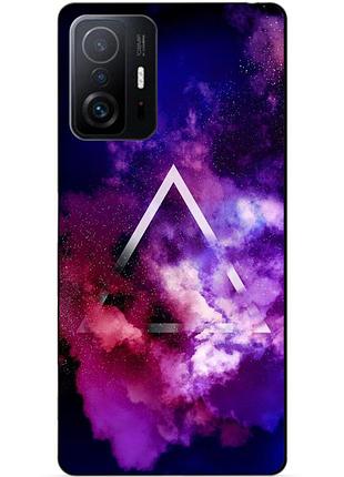 Чехол силиконовый бампер для xiaomi 11t / 11t pro с рисунком космос галактика
