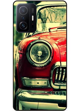Чехол силиконовый бампер для xiaomi 11t / 11t pro с рисунком ретро авто chevrolet машина