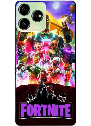 Силіконовий чохол бампер для zte blade v50 design з малюнком fortnite фортнайт