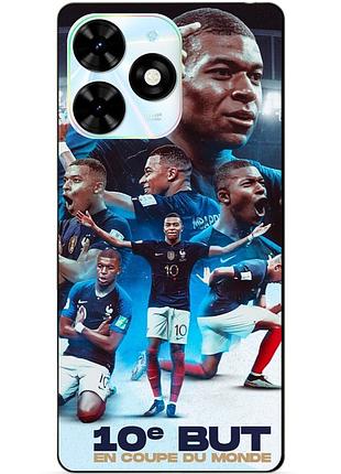 Чехол силиконовый бампер для tecno spark 20 pro с рисунком мбаппе франция mbappe