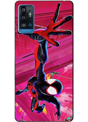 Силіконовий чохол бампер для zte blade a71 з малюнком spider man людина-павук