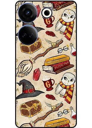 Чехол силиконовый бампер для tecno camon 20 pro с картинкой gryffindor гриффиндор гарри поттер harry potter