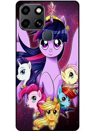 Чехол силиконовый бампер для infinix smart 6 с рисунком пони my little pony