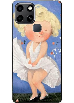 Чехол силиконовый бампер для infinix smart 6 с рисунком мэрилин монро гапчинская marilyn monroe