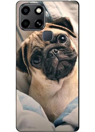 Силіконовий чохол бампер для infinix smart 6 з малюнком фото мопс