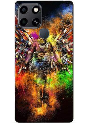 Силіконовий чохол бампер для infinix smart 6 з малюнком воїн контр-страйк counter-strike