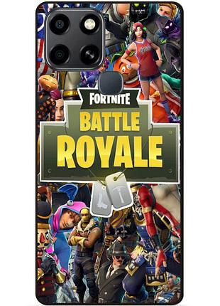 Чехол силиконовый бампер для infinix smart 6 игра fortnite фортнайт