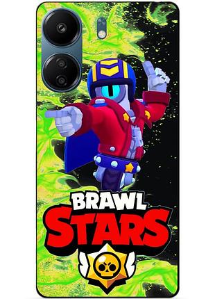 Чехол силиконовый бампер для xiaomi poco c65 с героем бравл стью