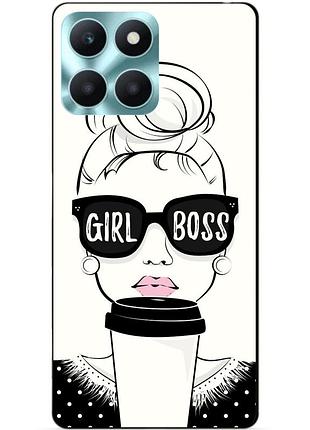 Чехол силиконовый бампер для huawei honor x6a с рисунком girl boss