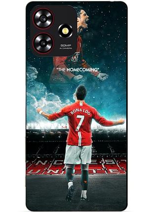Чехол силиконовый бампер для zte blade a73 с рисунком роналдо мю ronaldo