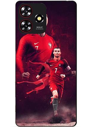 Силіконовий чохол бампер для zte blade a73 з малюнком ronaldo португалія роналдо