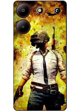 Силіконовий чохол бампер для zte blade a54 з малюнком пабг pubg