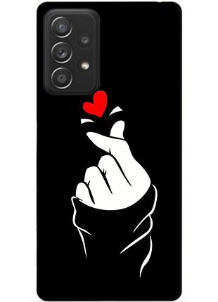 Силіконовий чохол бампер для samsung a23 з малюнком знак кохання