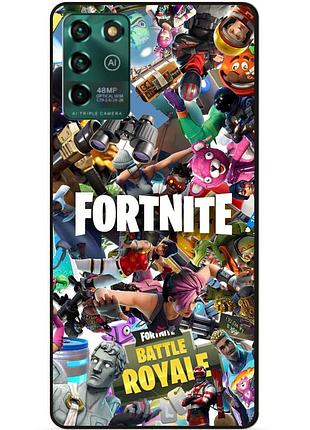 Силіконовий чохол бампер для zte blade v30 vita з картинкою fortnite фортнайт