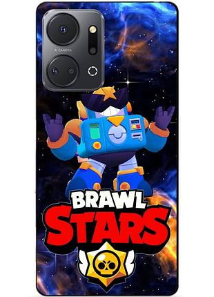 Чехол силиконовый бампер для huawei honor x7a с героем космический бравл вольт