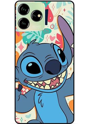 Чехол силиконовый бампер для zte blade v50 design с рисунком stitch стич