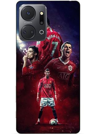 Силіконовий чохол бампер для huawei honor x7a з малюнком ronaldo mu роналдо