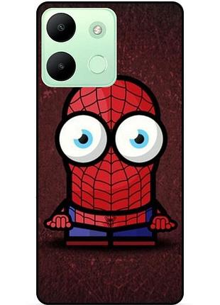 Чехол силиконовый бампер для infinix smart 7 hd с рисунком миньон человек паук spider man