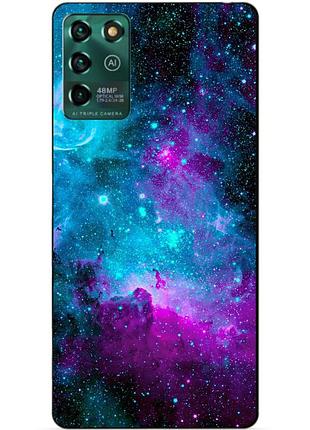 Чехол силиконовый бампер для zte blade v30 vita с рисунком галактика космос