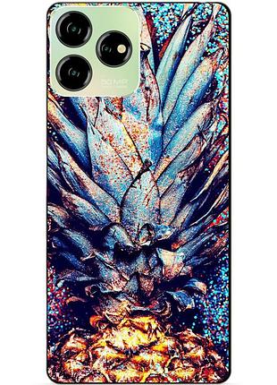 Силіконовий чохол бампер для zte blade v50 design з малюнком ананас