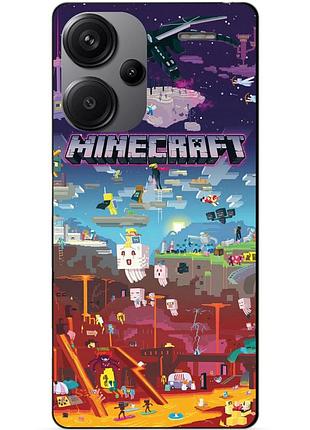 Силіконовий чохол бампер для xiaomi redmi note 13 pro plus 5g гра minecraft майнкрафт