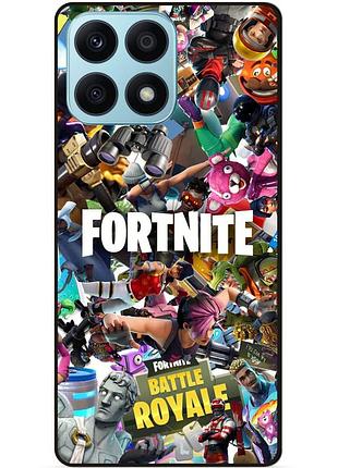 Чехол силиконовый бампер для huawei honor x8a с картинкой fortnite фортнайт