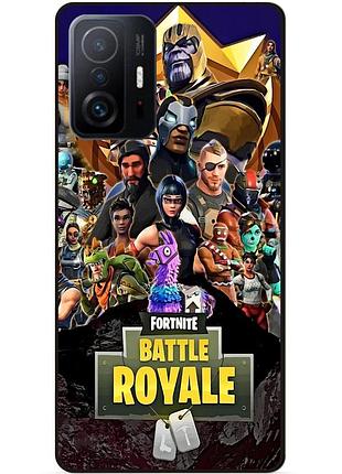 Чехол силиконовый бампер для xiaomi 11t / 11t pro с рисунком фортнайт fortnite