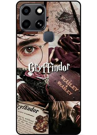 Чехол силиконовый бампер для infinix smart 6 с рисунком gryffindor гриффиндор гарри поттер harry potter