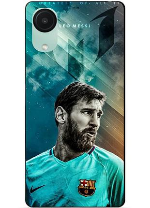 Чехол силиконовый бампер для samsung a03 core с рисунком leo messi месси