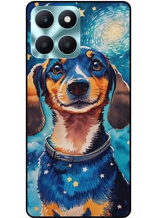 Силіконовий бампер чохол для huawei honor x6a з малюнком пес ван гог зіркова ніч