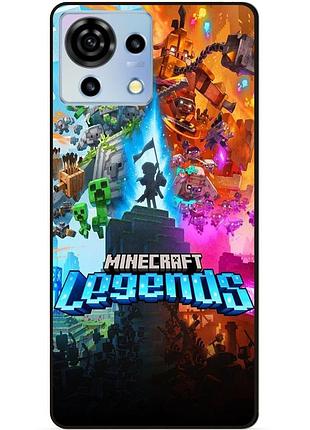 Чехол силиконовый бампер для zte blade v50 vita игра майнкрафт minecraft
