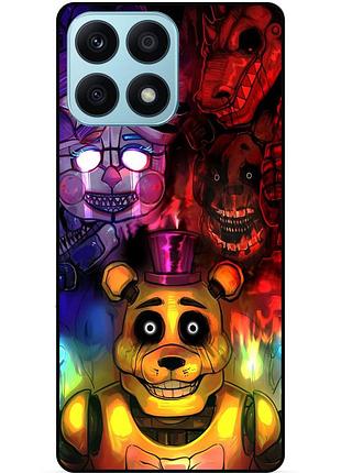 Чехол силиконовый бампер для huawei honor x8a с рисунком фредди freddy аниматроники