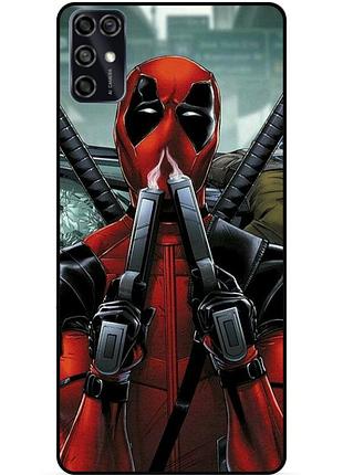 Чехол силиконовый бампер для zte blade v2020 smart с рисунком дэдпул deadpool