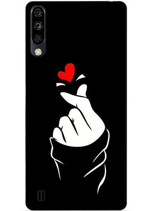 Чехол силиконовый бампер для zte blade a7 2020 с рисунком знак любви