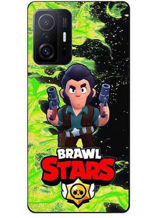 Чехол силиконовый бампер для xiaomi 11t / 11t pro с героем бравл кольт