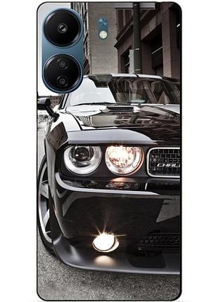 Чехол силиконовый бампер для xiaomi poco c65 с рисунком dodge додж машина авто