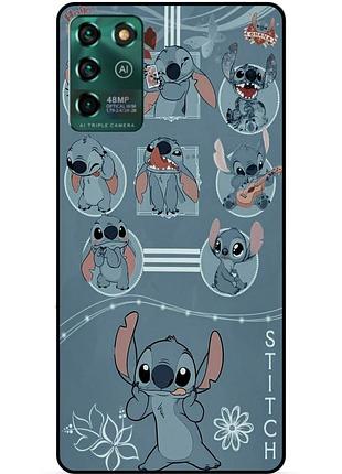 Чехол силиконовый бампер для zte blade v30 vita с картинкой стич stitch