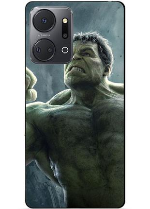 Чехол силиконовый бампер для huawei honor x7a с рисунком халк marvel hulk