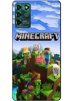 Силіконовий чохол бампер для zte blade v30 vita з малюнком minecraft майнкрафт