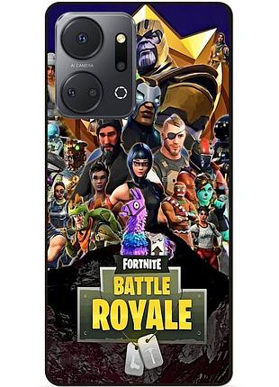 Чехол силиконовый бампер для huawei honor x7a с рисунком фортнайт fortnite