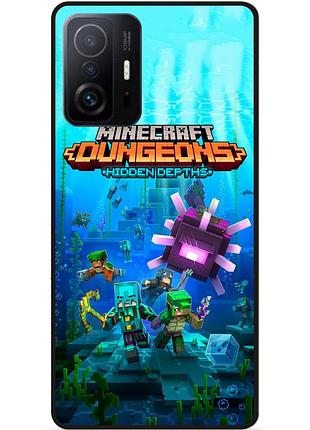 Силіконовий чохол бампер для xiaomi 11t / 11t pro з малюнком майнкрафт minecraft