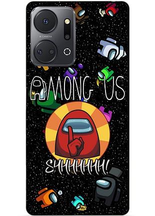 Силіконовий чохол бампер для huawei honor x7a з малюнком among us амонг ас