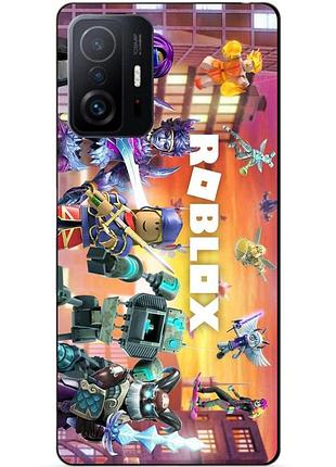 Чехол силиконовый бампер для xiaomi 11t / 11t pro с картинкой роблокс roblox