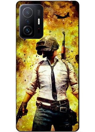 Чехол силиконовый бампер для xiaomi 11t / 11t pro с рисунком пабг puвg