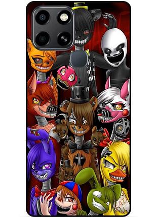 Чехол силиконовый бампер для infinix smart 6 с рисунком freddy аниматроники фредди