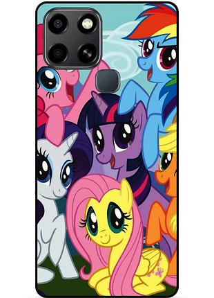 Чехол силиконовый бампер для infinix smart 6 с рисунком мой маленький пони my little pony