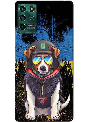 Чехол силиконовый бампер для zte blade v30 vita с рисунком пес патрон