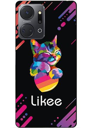 Чехол силиконовый бампер для huawei honor x7a с рисунком likee лайки