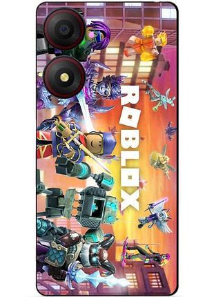 Чехол силиконовый бампер для zte blade a34 с картинкой роблокс roblox