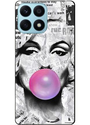 Чехол силиконовый бампер для huawei honor x8a с рисунком мэрилин монро marilyn monroe